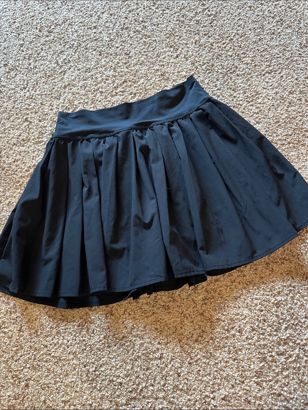 Black Pleated Skater Skirt